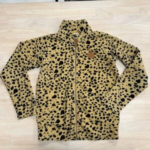 Mini Rodini 7/8 fleece leopard jacket